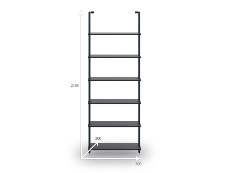 Стеллаж в стиле лофт на 6 полок  80х218х30 | Фото - 1