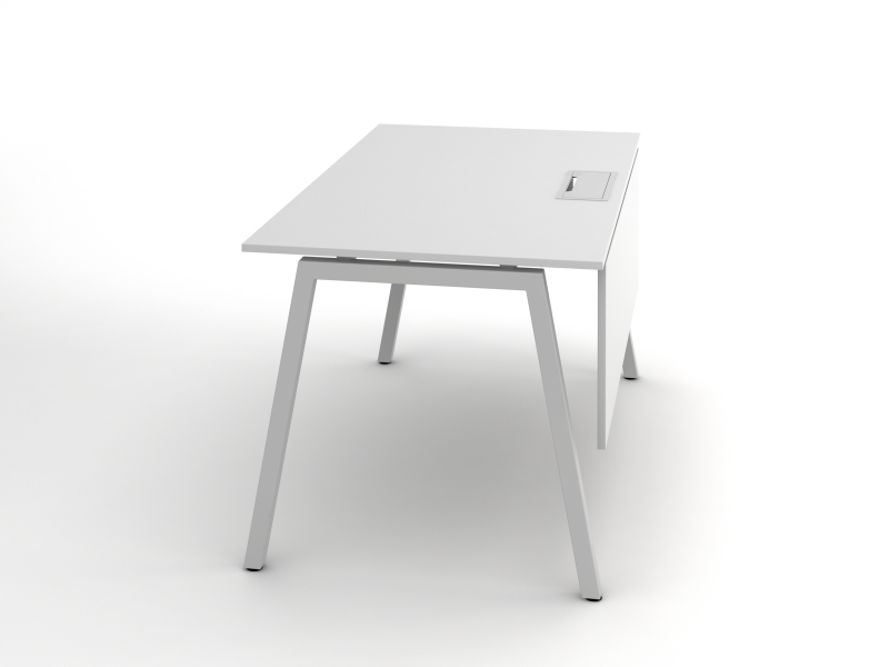 Современный офисный прямой стол 160х75х70 на металлических опорах rd-1670 | Фото - 1