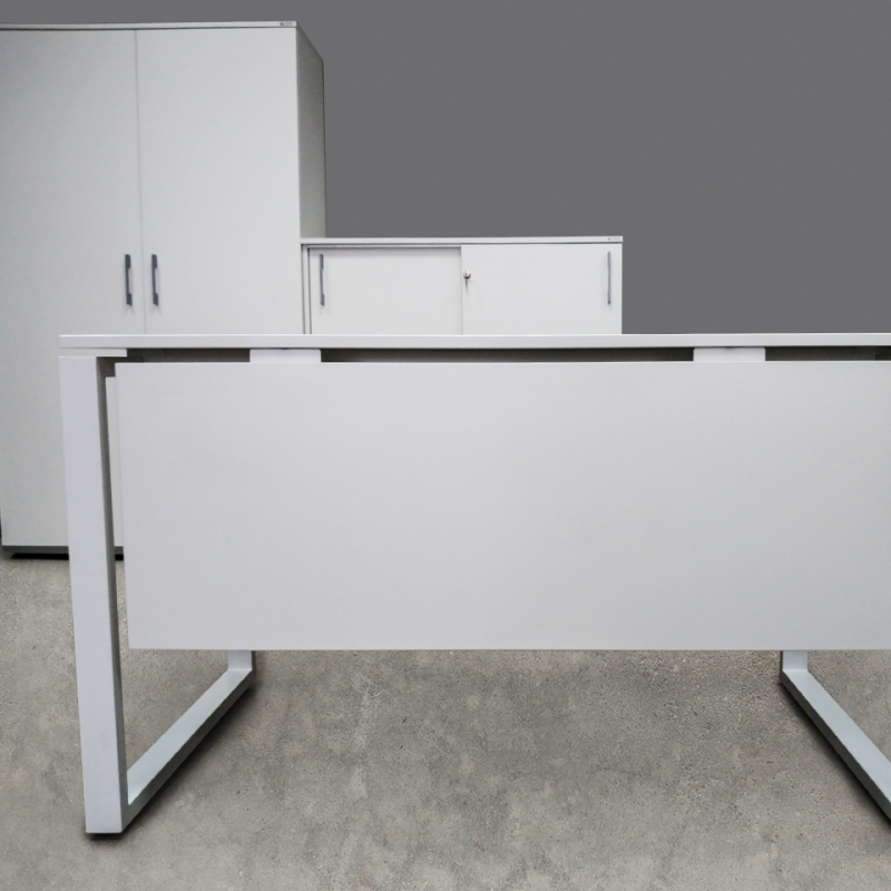 Стол прямой 160х75х80 офисный на металлических ножках kqd-1680 | Фото - 7