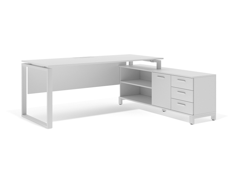 Стол руководителя с тумбой 180х75х160 kqdr-1880 | Фото - 1