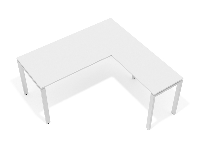 стол угловой 140х75х140/70x50 офисный наметаллических ножках kd-14147 L/R | Фото - 1