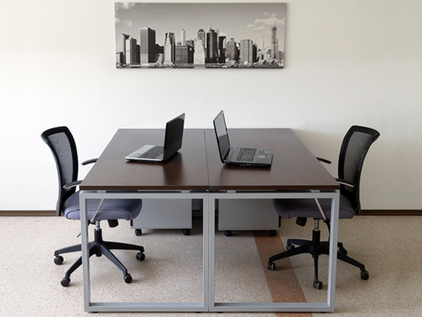 Стол прямой 160х75х80 офисный на металлических ножках kqd-1680 | Фото - 8