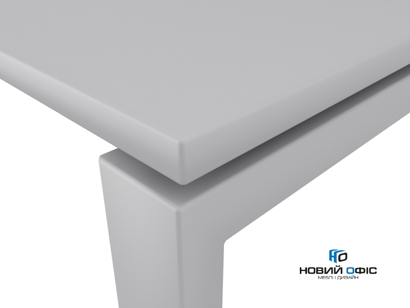 Стильний білий офісний стіл з чорними ніжками 140х75х70 kqd-1470  | Фото - 1