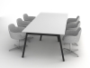 Стіл офісний для переговорів в білому кольорі 260х75х120 rdm-2612 на 6-8 осіб | Фото - 0
