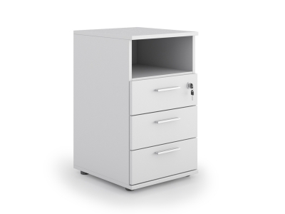 Тумба приставная офисная на 3 ящика и 1 полка 40х75х50 арт. Uc-13