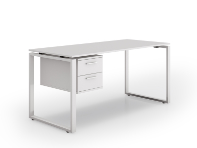 Стол прямой 160х75х70 офисный с тумбой kqd-1670С