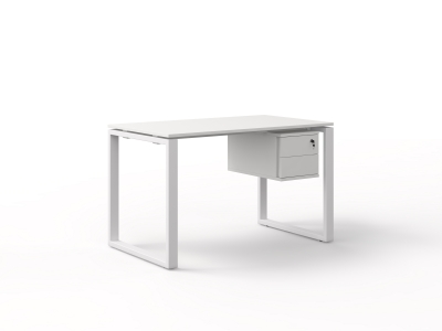 Стол прямой 120х75х70 офисный с тумбой kqd-1270СP