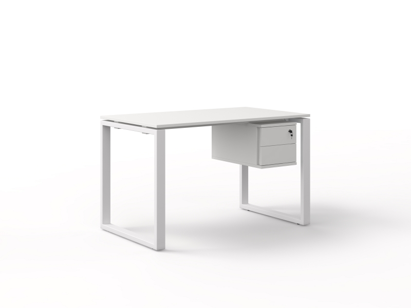 Стол прямой 120х75х70 офисный с тумбой kqd-1270СP | Фото - 0