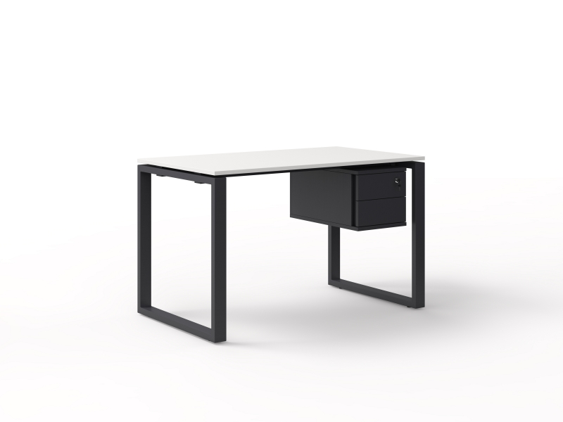 Стол прямой 120х75х70 офисный с тумбой kqd-1270СP | Фото - 1