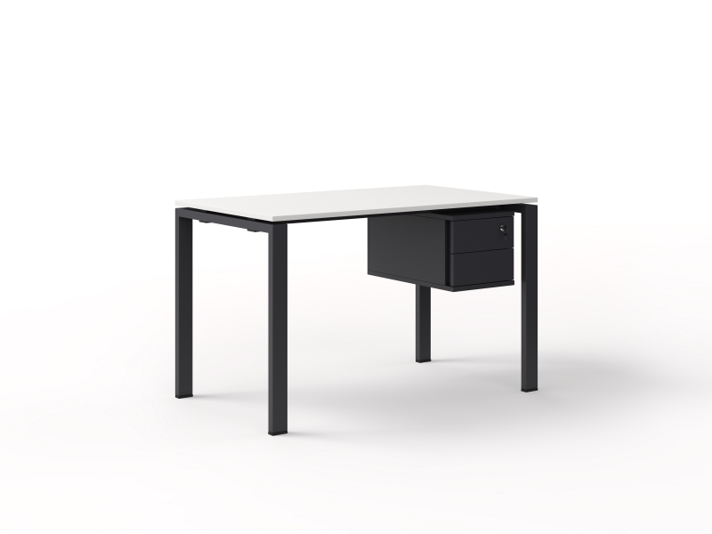 Стол прямой 120х75х70 офисный с тумбой  kd-1270СP | Фото - 1