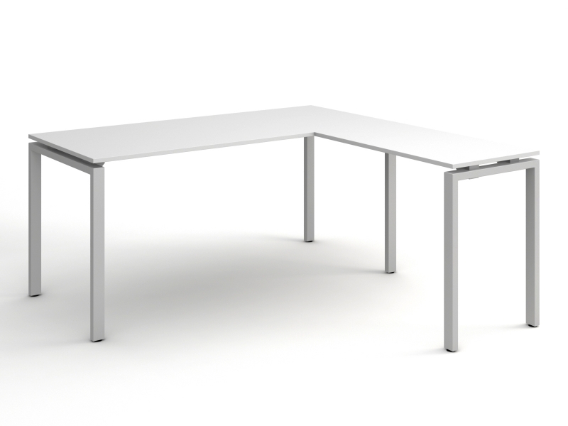 стол угловой 140х75х140/70x50 офисный наметаллических ножках kd-14147 L/R | Фото - 2