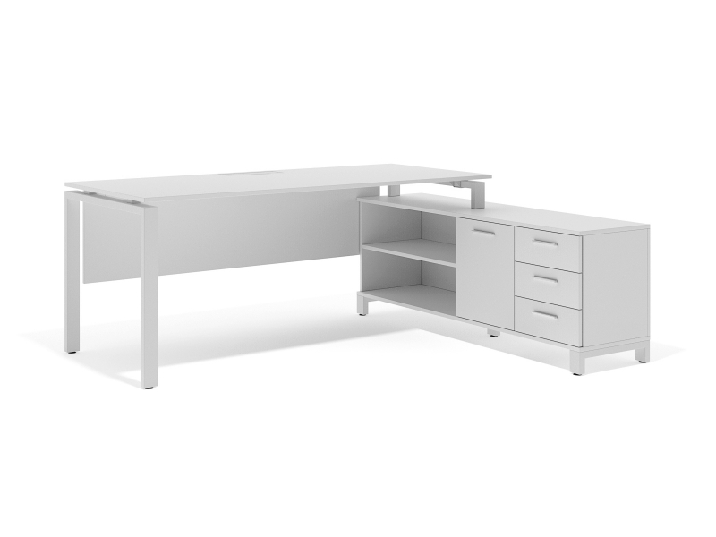 Стол руководителя с тумбой 180х75х160 kdr-1880 | Фото - 1