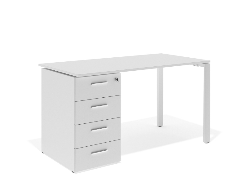 офисный стол с тумбой 140х75х70 kdz-1470C | Фото - 0