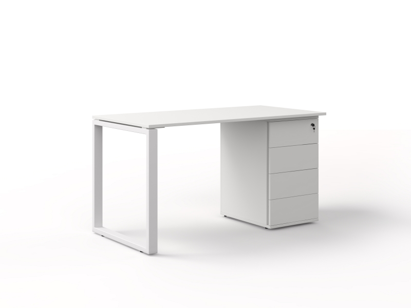 офисный стол с тумбой 140х75х70 kqdz-1470CP | Фото - 0