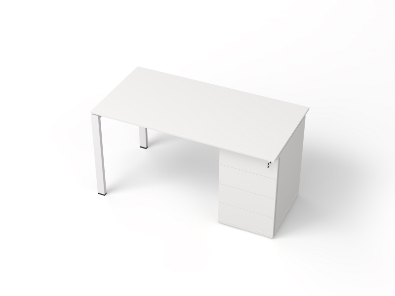 офисный стол с тумбой 140х75х70 kdz-1470CP | Фото - 3