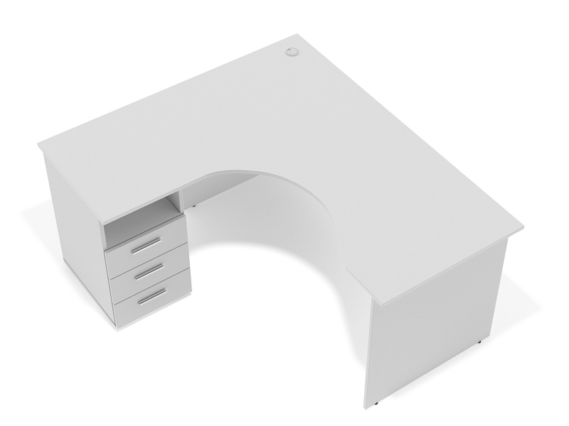 Угловой офисный стол тумбовый 160х75х140/74 sd-16147L | Фото - 0