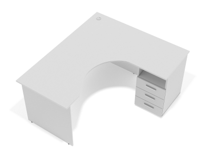 Угловой офисный стол тумбовый 160х75х140/74 sd-16147R