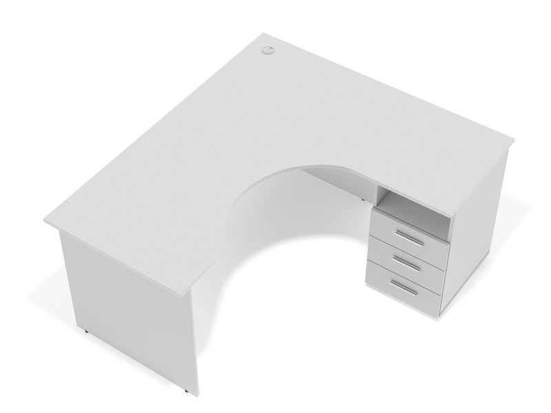 Угловой офисный стол тумбовый 160х75х140/74 sd-16147R | Фото - 0