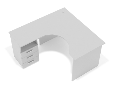 Угловой офисный стол тумбовый 135х75х130/70x40 sd-13157L