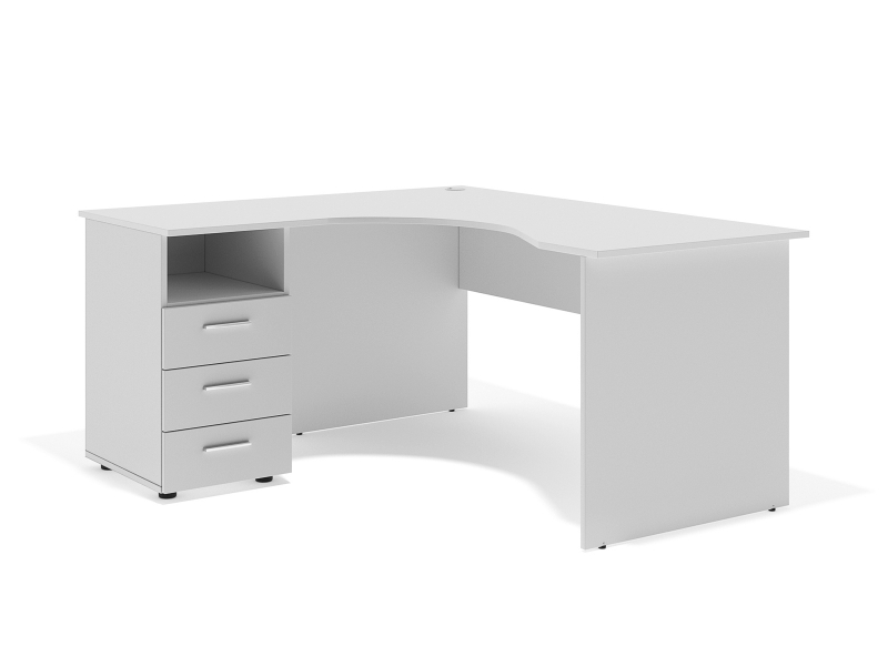 Угловой офисный стол тумбовый 160х75х140/74 sd-16147L | Фото - 1