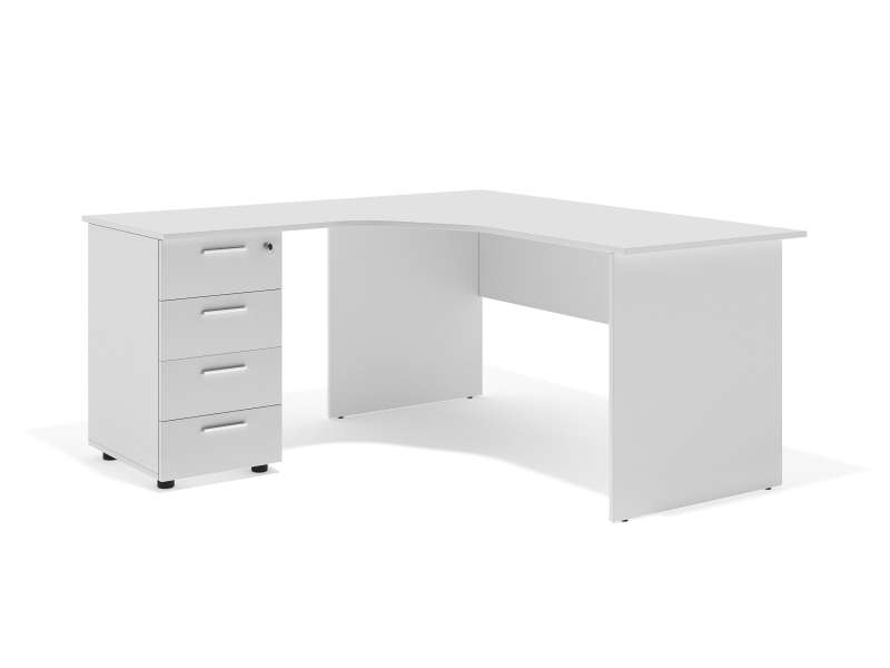 Угловой офисный стол тумбовый 160х75х157/67 sdk-16157L | Фото - 1