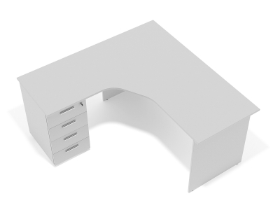 Угловой офисный стол тумбовый 160х75х157/67 sdk-16157L