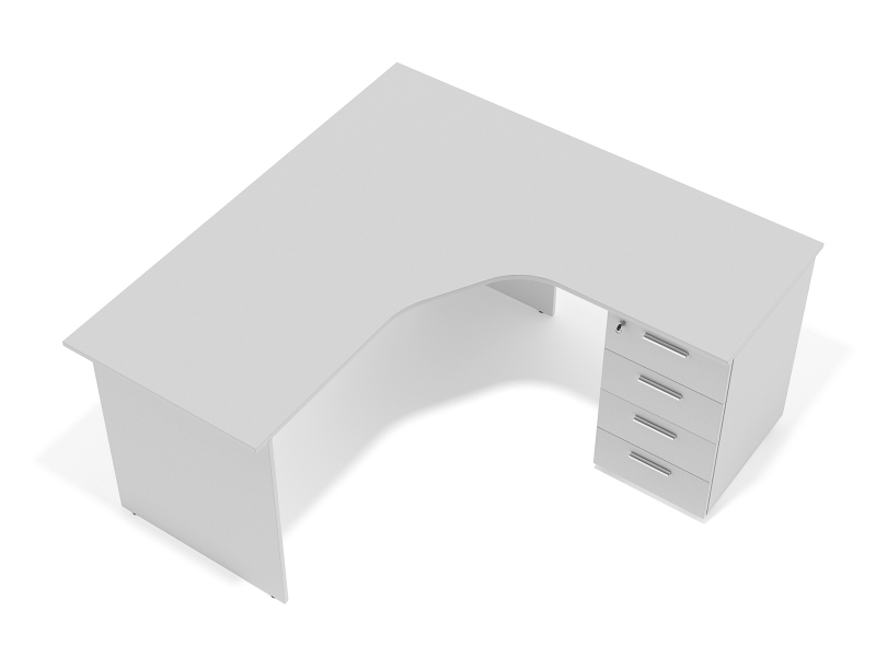 Угловой офисный стол тумбовый 160х75х157/67 sdk-16157R | Фото - 0