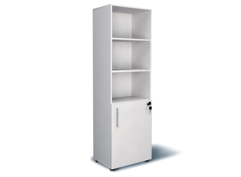 Шкаф для документов на 5 полок узкий(2 полки закрыты фасадом) 60х195х40 арт. Ur-152 | Фото - 0